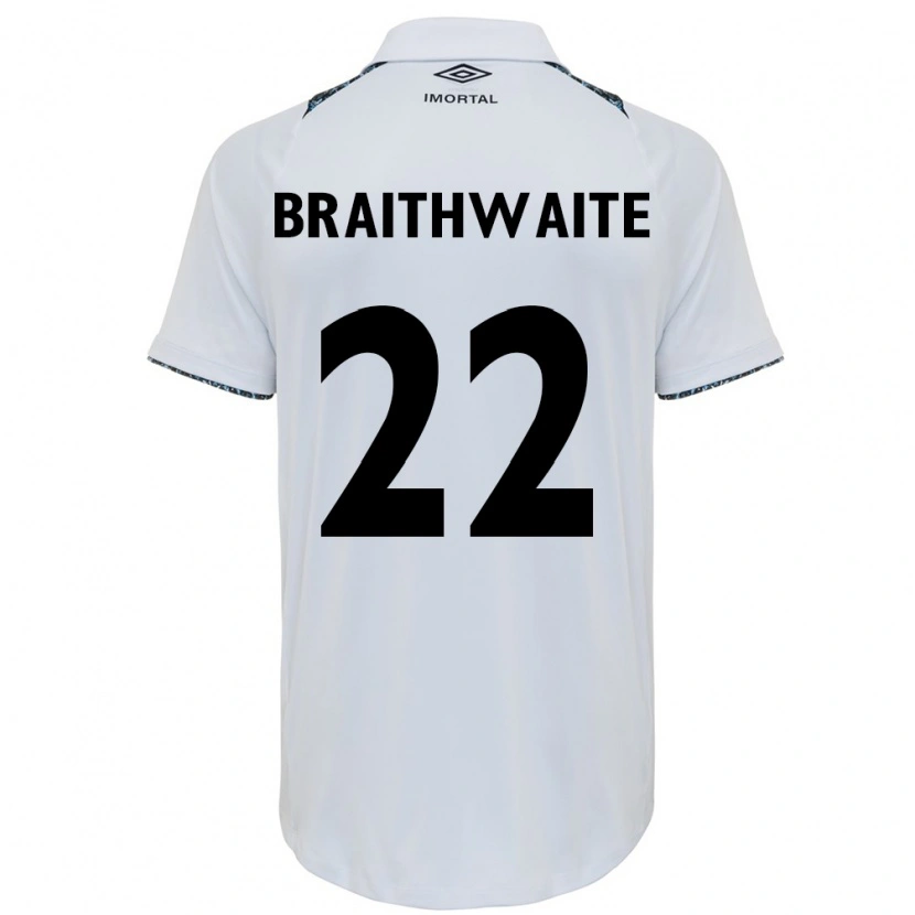 Danxen Women Martin Braithwaite #22 White Blue Away Jersey 2025/26 T-Shirt