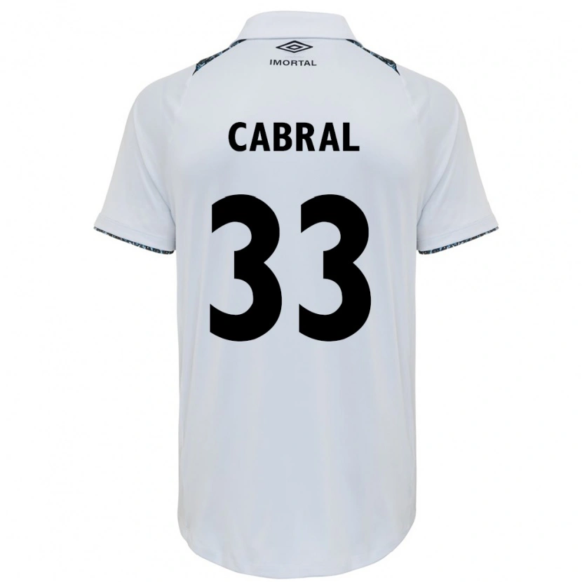 Danxen Women Rafael Cabral #33 White Blue Away Jersey 2025/26 T-Shirt