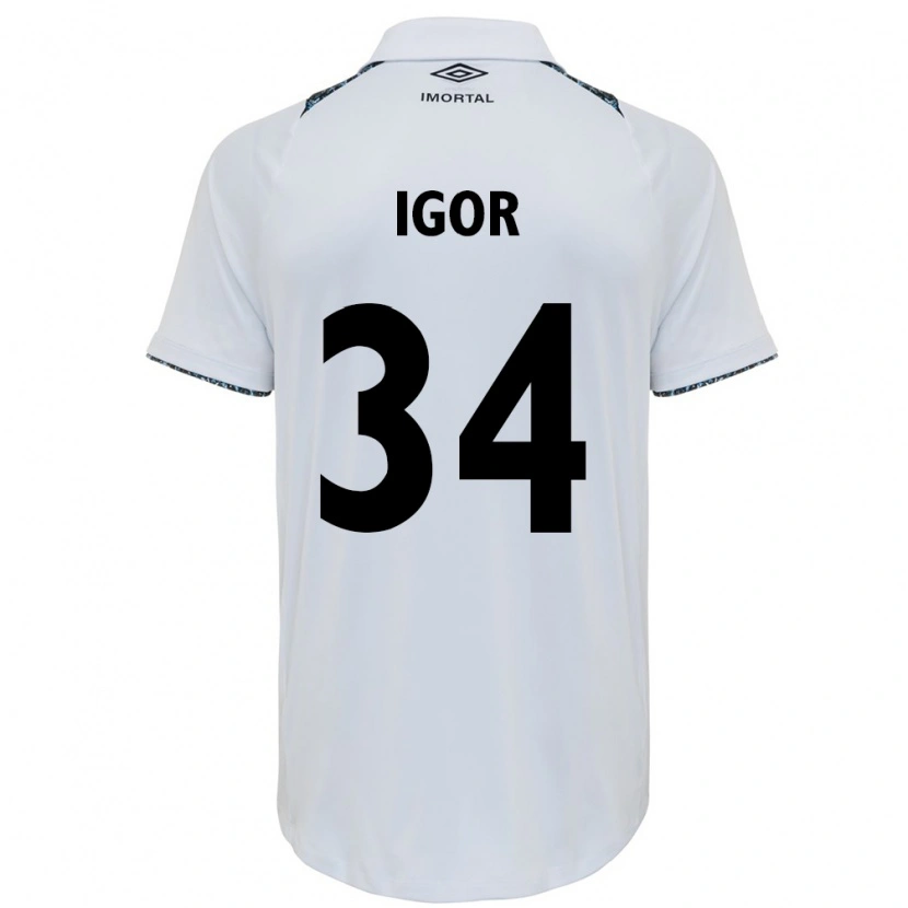 Danxen Women Igor Serrote #34 White Blue Away Jersey 2025/26 T-Shirt