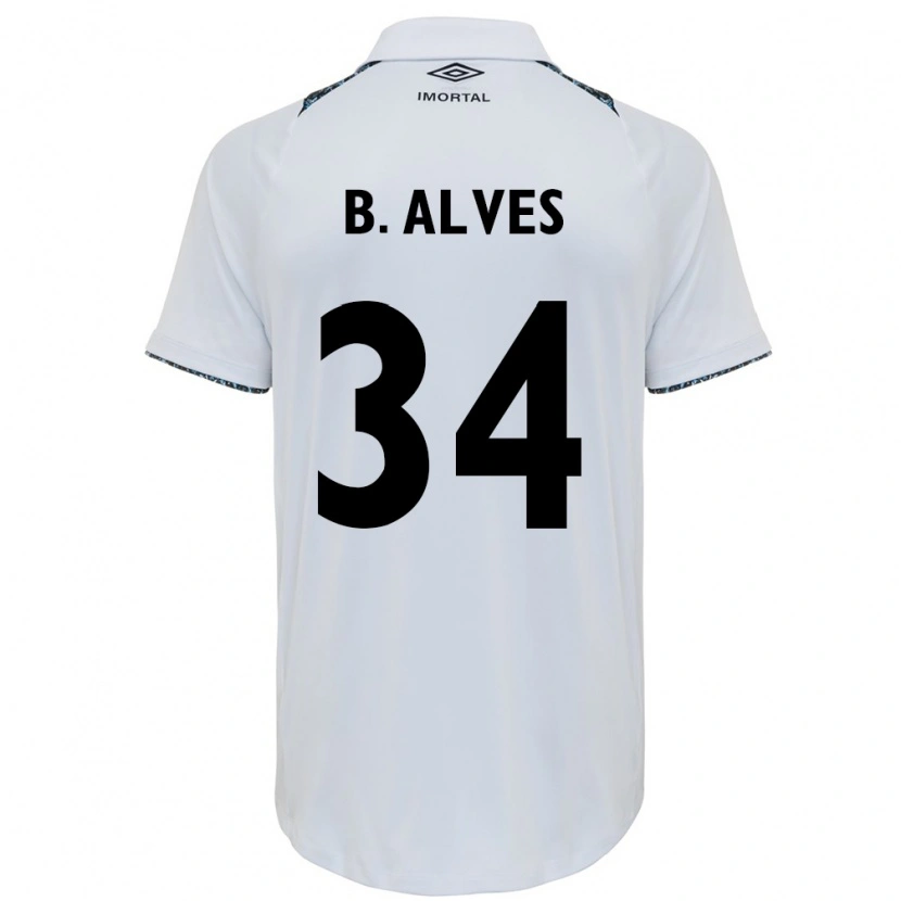 Danxen Women Bruno Alves #34 White Blue Away Jersey 2025/26 T-Shirt