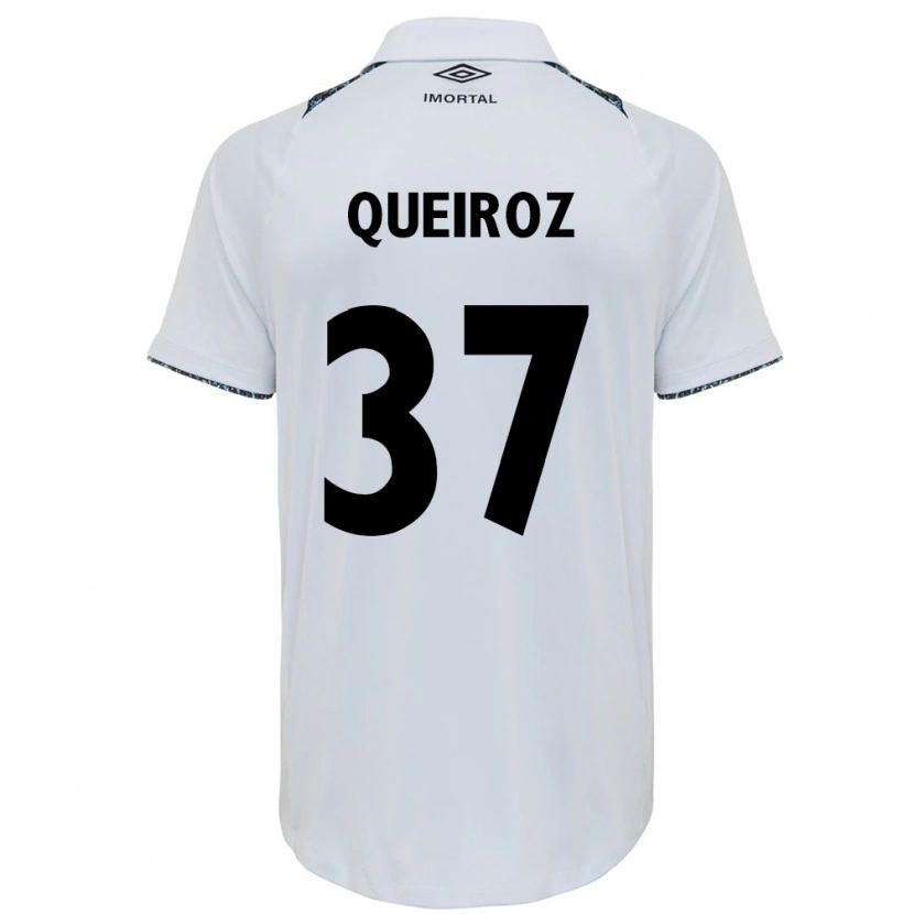 Danxen Women Du Queiroz #37 White Blue Away Jersey 2025/26 T-Shirt