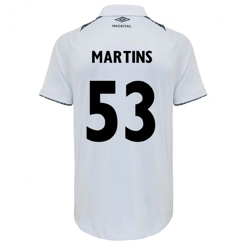 Danxen Women Gustavo Martins #53 White Blue Away Jersey 2025/26 T-Shirt