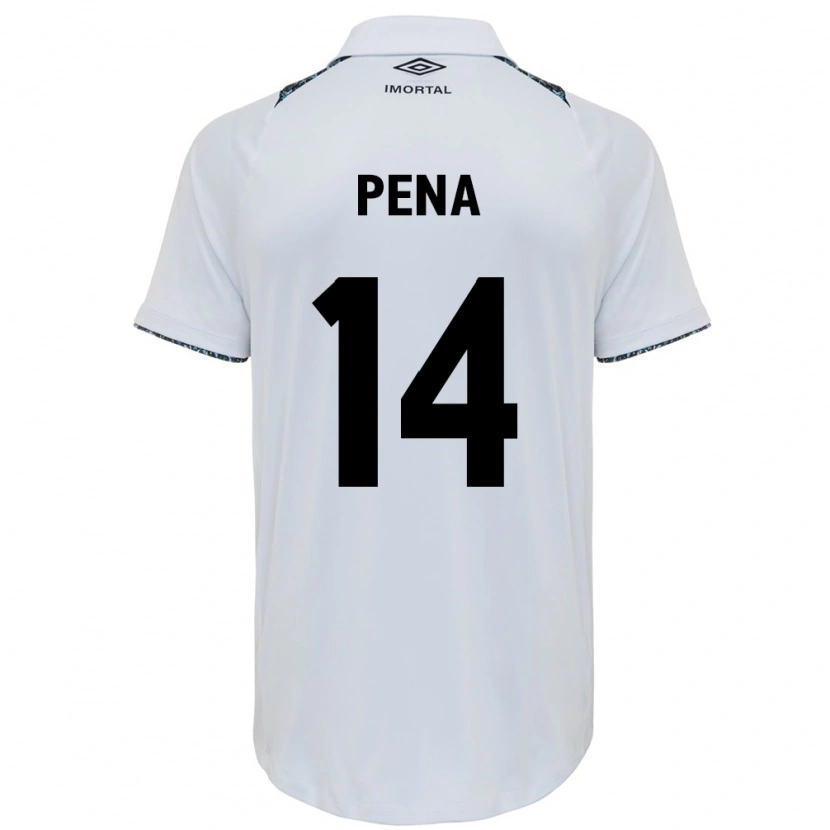 Danxen Women Jessica Peña #14 White Blue Away Jersey 2025/26 T-Shirt