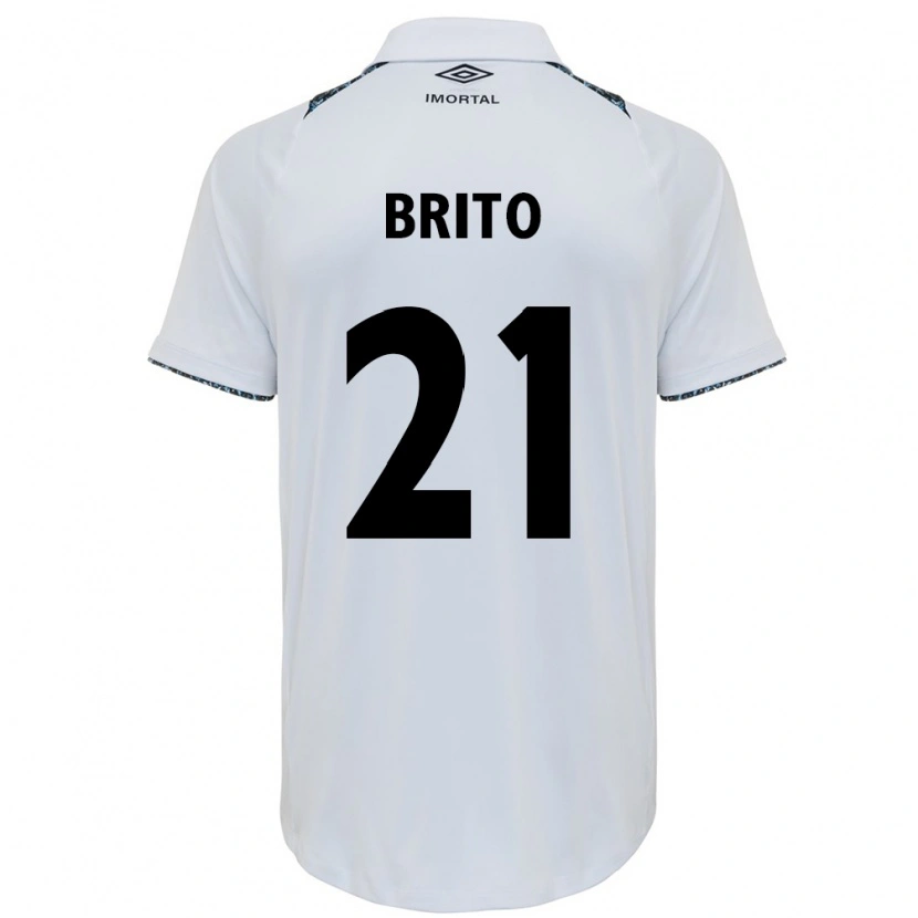 Danxen Women Brito #21 White Blue Away Jersey 2025/26 T-Shirt