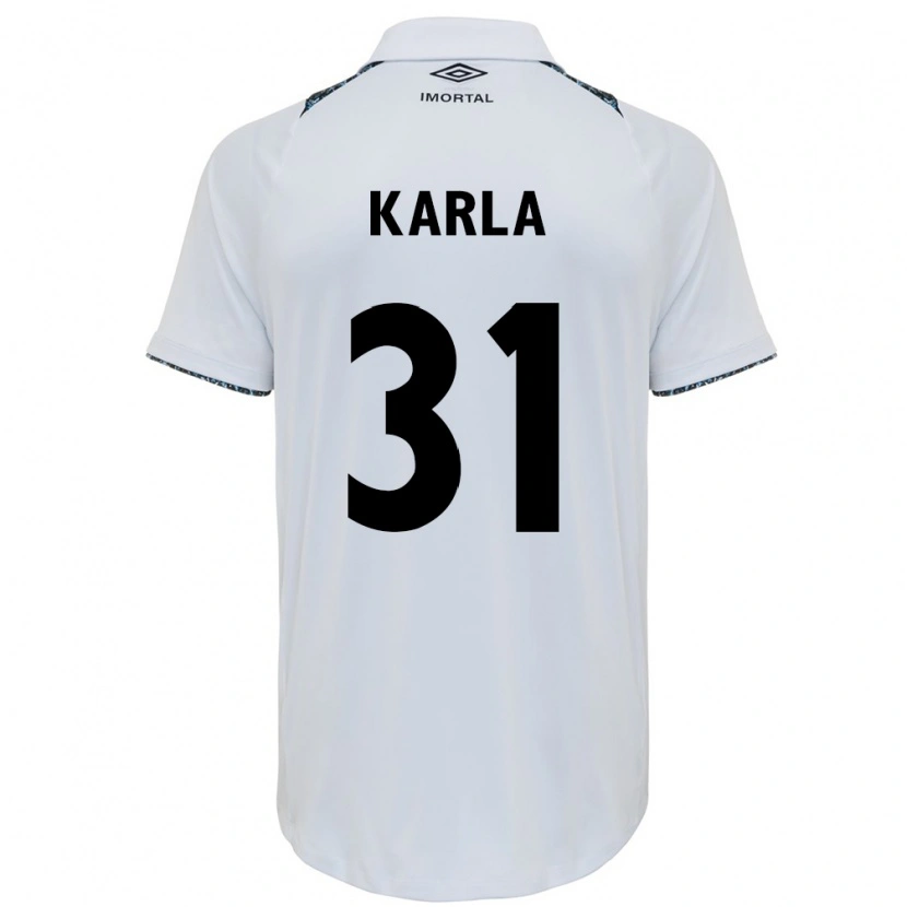 Danxen Women Emmily Karla #31 White Blue Away Jersey 2025/26 T-Shirt