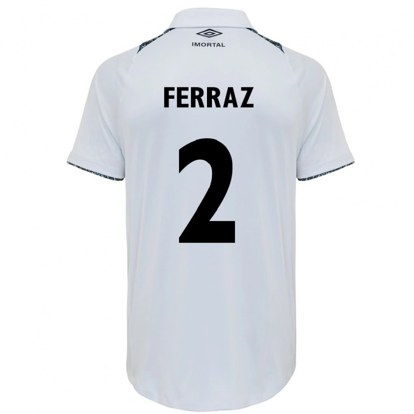 Danxen Women Victor Ferraz #2 White Blue Away Jersey 2025/26 T-Shirt