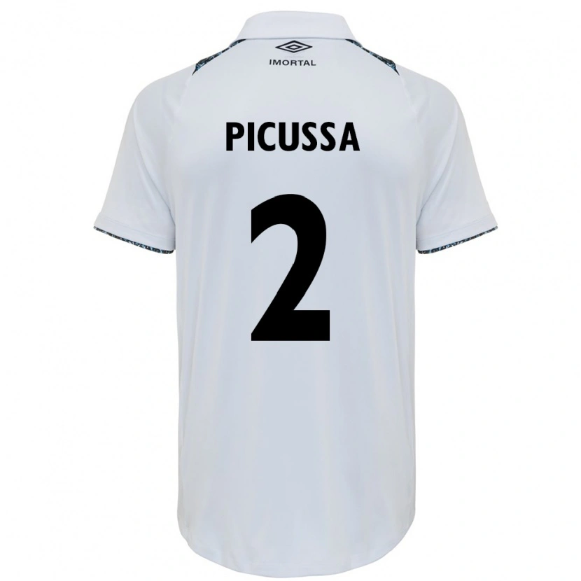 Danxen Women Andressa Herminia Gelenski Picussa #2 White Blue Away Jersey 2025/26 T-Shirt