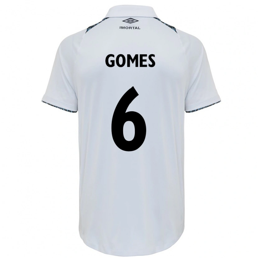 Danxen Women Leo Gomes #6 White Blue Away Jersey 2025/26 T-Shirt
