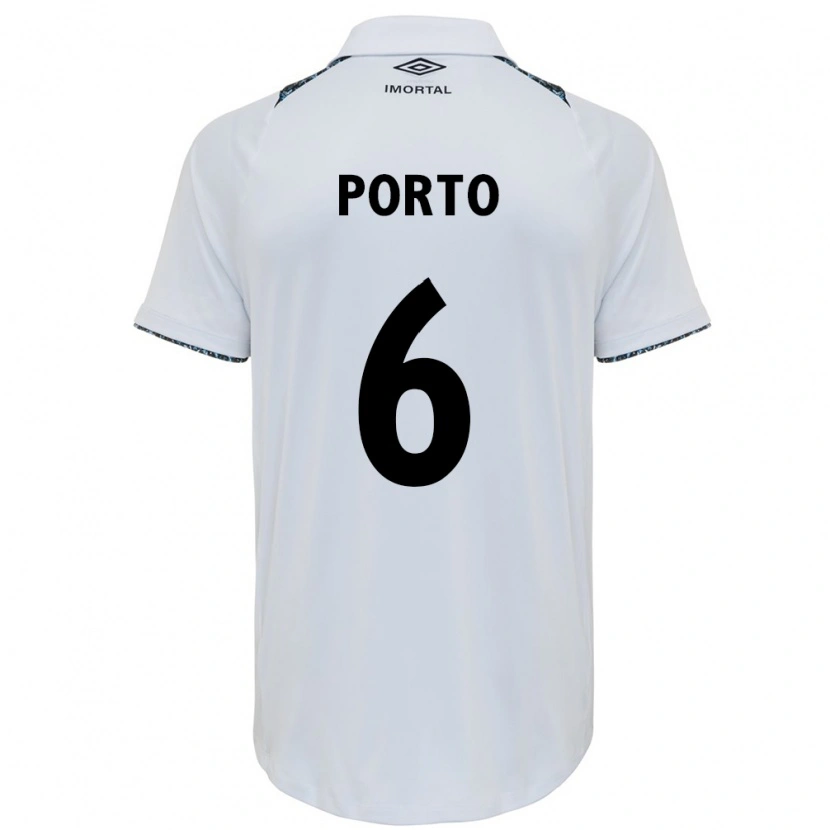 Danxen Women Ana Cristina Villela Porto #6 White Blue Away Jersey 2025/26 T-Shirt
