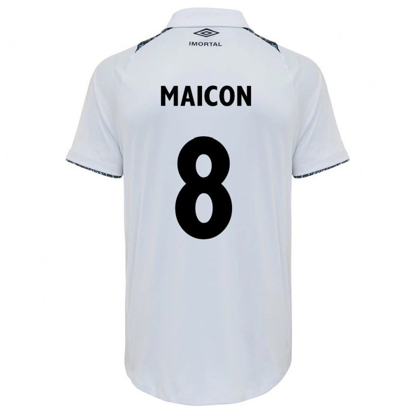 Danxen Women Maicon #8 White Blue Away Jersey 2025/26 T-Shirt