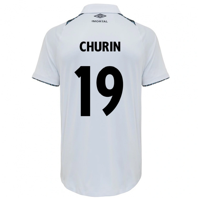Danxen Women Diego Churin #19 White Blue Away Jersey 2025/26 T-Shirt