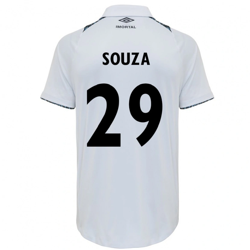 Danxen Women Diego Souza #29 White Blue Away Jersey 2025/26 T-Shirt