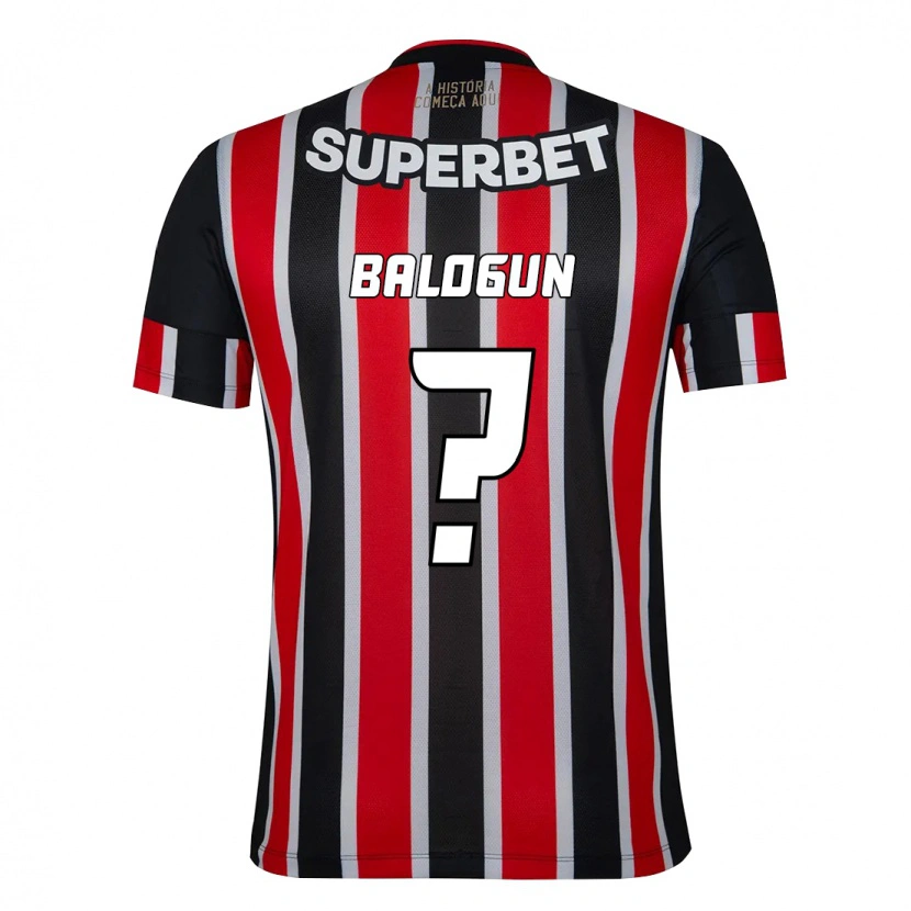 Danxen Women Azeez Balogun #0 Black Red Away Jersey 2025/26 T-Shirt