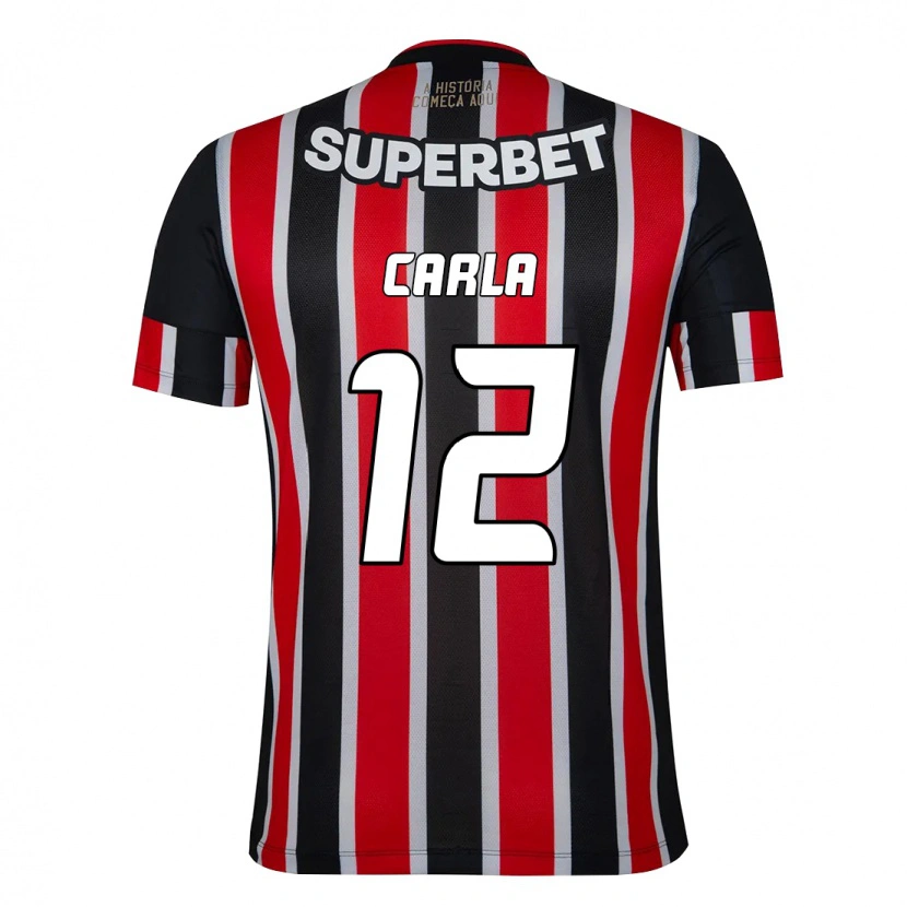 Danxen Women Carla Maria Da Silva #12 Black Red Away Jersey 2025/26 T-Shirt