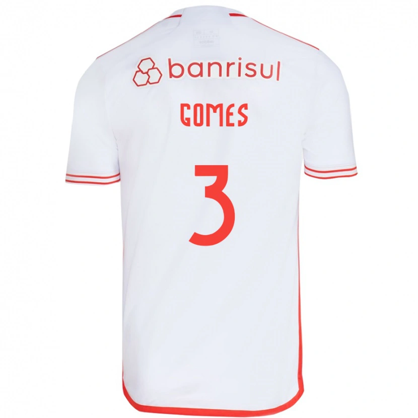 Danxen Women Igor Gomes #3 White Red Away Jersey 2025/26 T-Shirt
