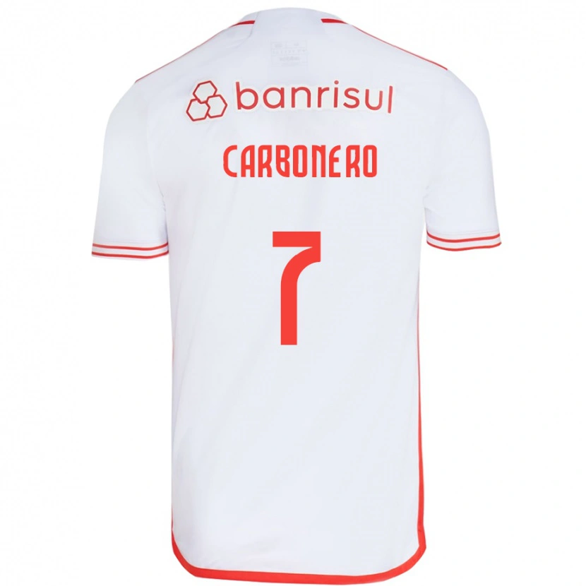 Danxen Women Johan Carbonero #7 White Red Away Jersey 2025/26 T-Shirt