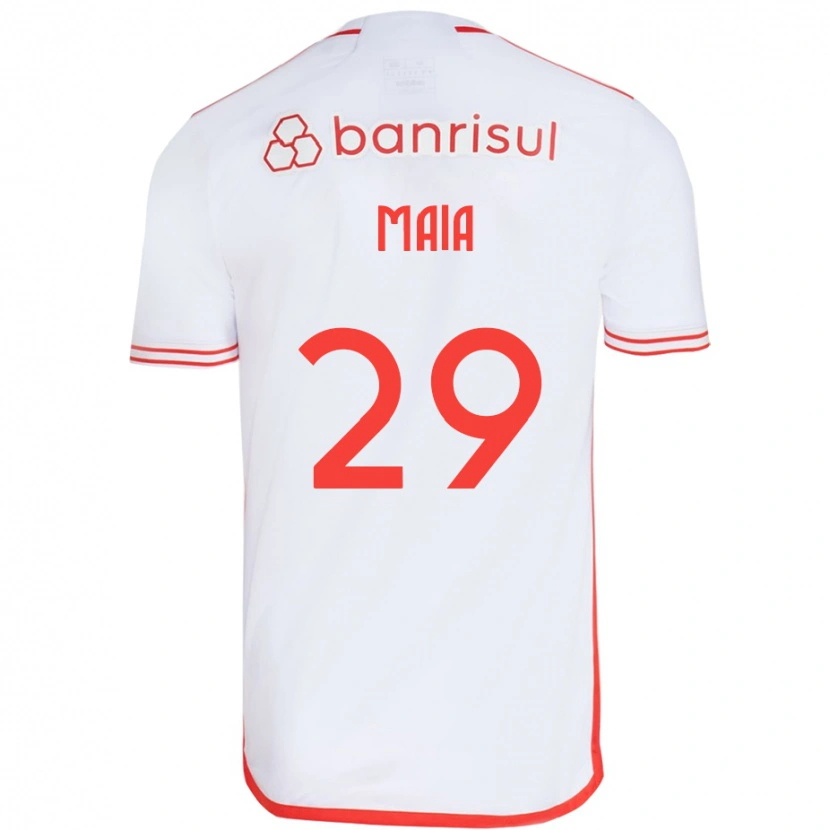Danxen Women Thiago Maia #29 White Red Away Jersey 2025/26 T-Shirt