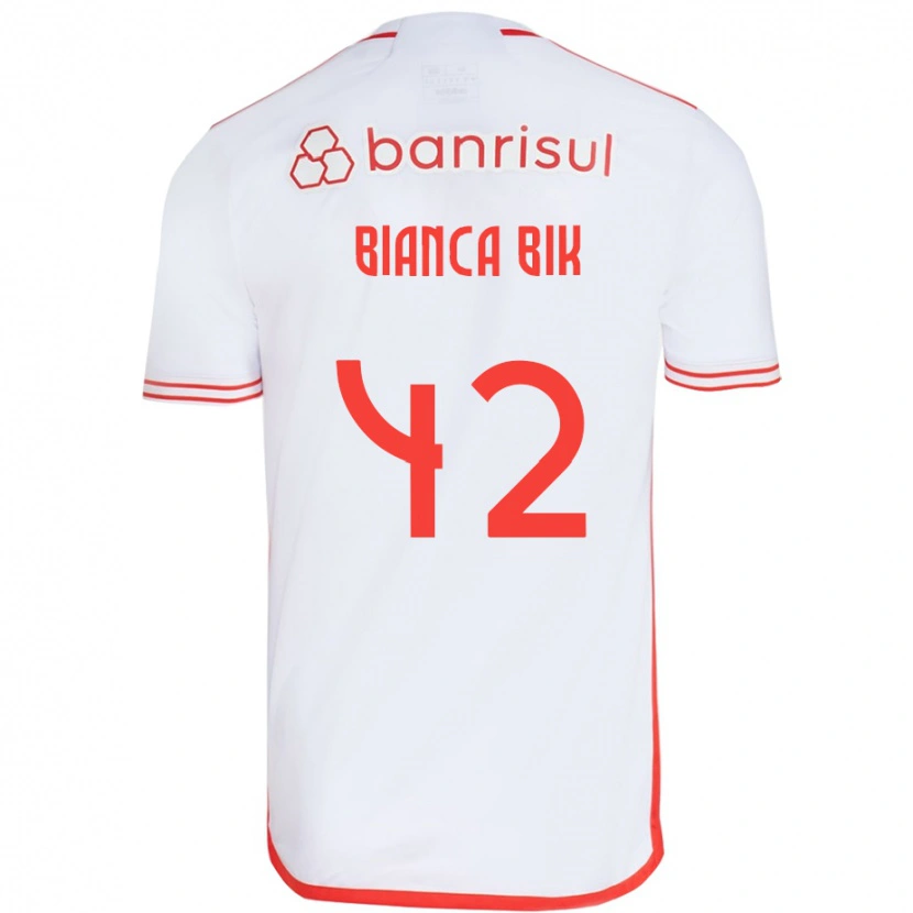 Danxen Women Bianca Bik #42 White Red Away Jersey 2025/26 T-Shirt