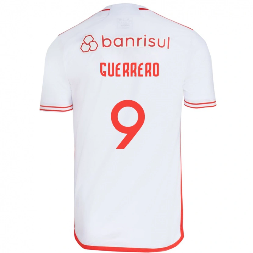 Danxen Women Paolo Guerrero #9 White Red Away Jersey 2025/26 T-Shirt