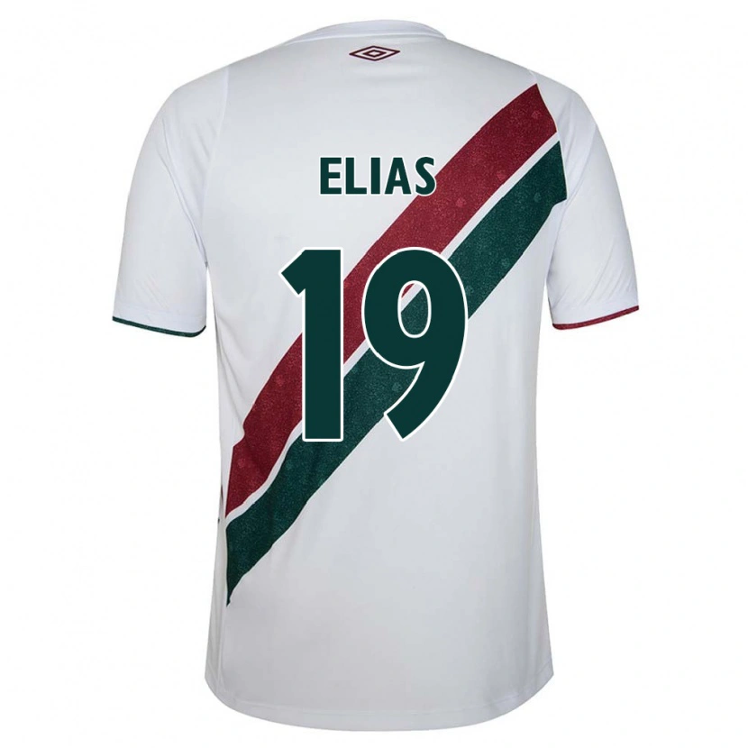 Danxen Women Kauã Elias #19 White Green Maroon Away Jersey 2025/26 T-Shirt