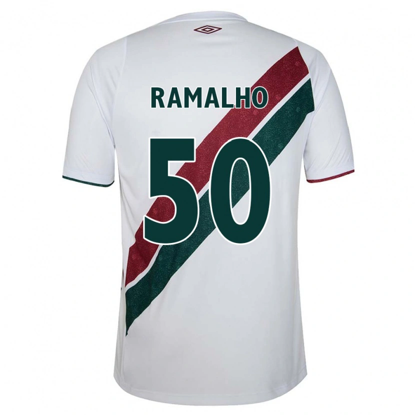 Danxen Women Gustavo Ramalho #50 White Green Maroon Away Jersey 2025/26 T-Shirt