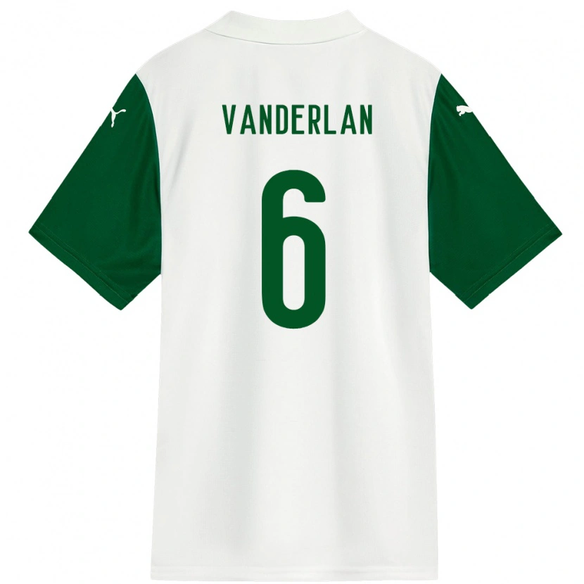 Danxen Women Vanderlan #6 White Green Away Jersey 2025/26 T-Shirt
