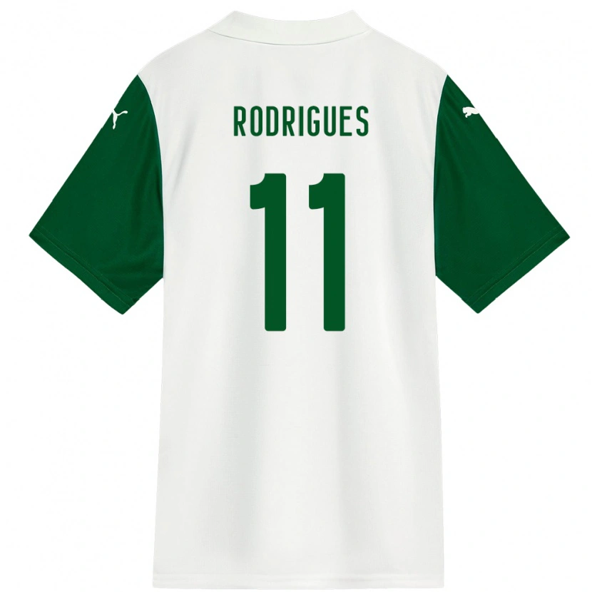 Danxen Women Bruno Rodrigues #11 White Green Away Jersey 2025/26 T-Shirt
