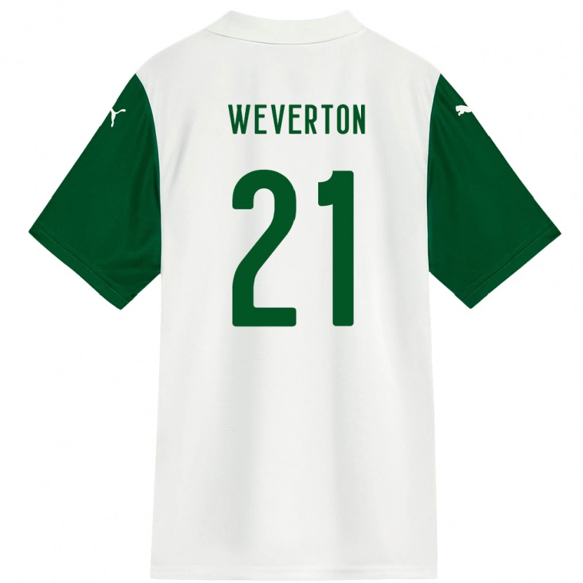 Danxen Women Weverton #21 White Green Away Jersey 2025/26 T-Shirt