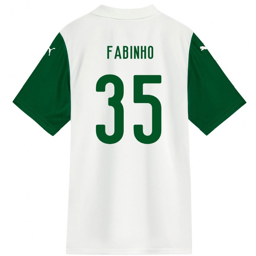 Danxen Women Fabinho #35 White Green Away Jersey 2025/26 T-Shirt