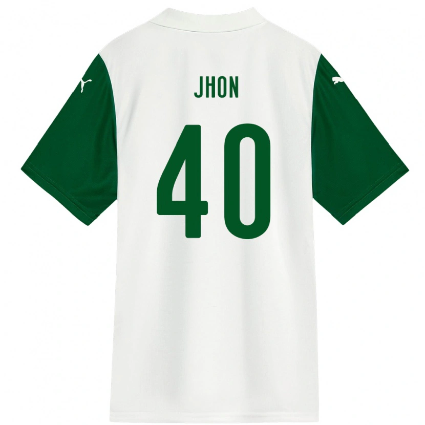 Danxen Women Jhon Jhon #40 White Green Away Jersey 2025/26 T-Shirt