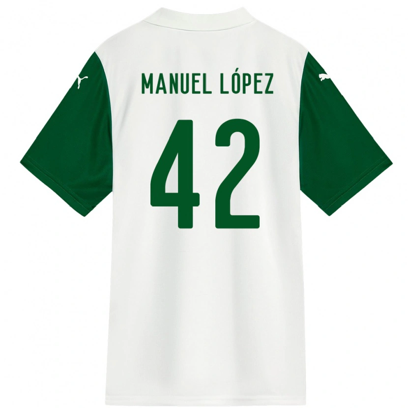 Danxen Women José Manuel López #42 White Green Away Jersey 2025/26 T-Shirt