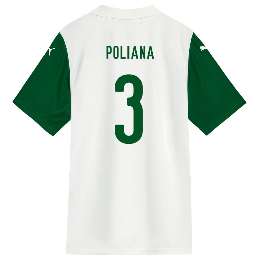 Danxen Women Poliana #3 White Green Away Jersey 2025/26 T-Shirt