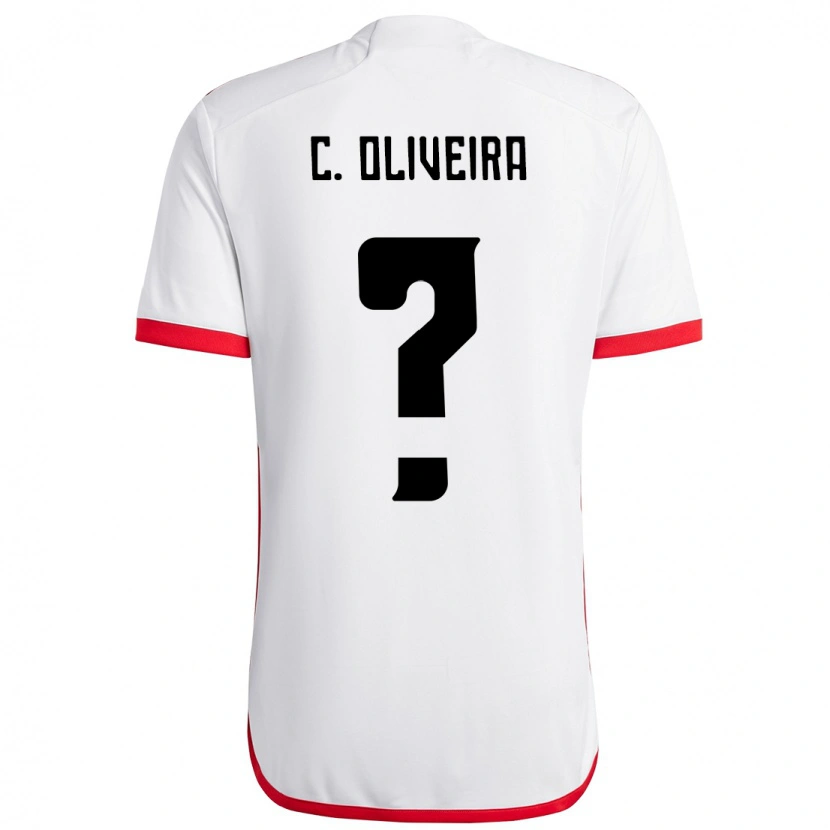 Danxen Women Christian Oliveira #0 White Red Away Jersey 2025/26 T-Shirt