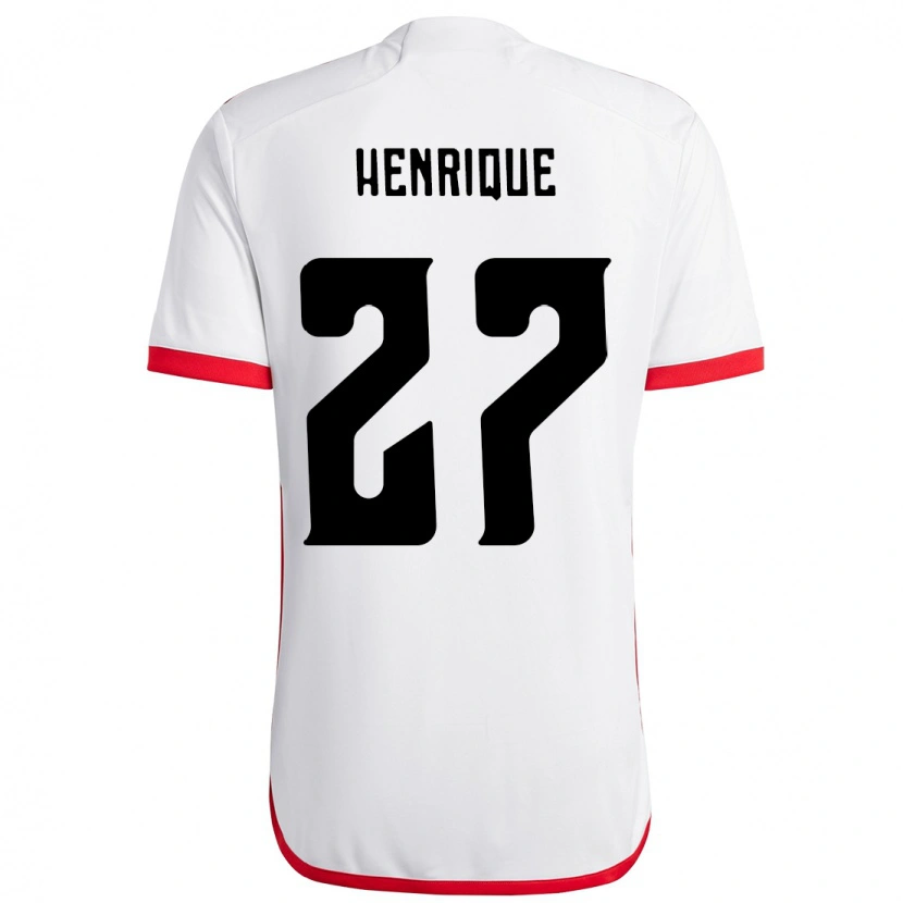 Danxen Women Bruno Henrique #27 White Red Away Jersey 2025/26 T-Shirt