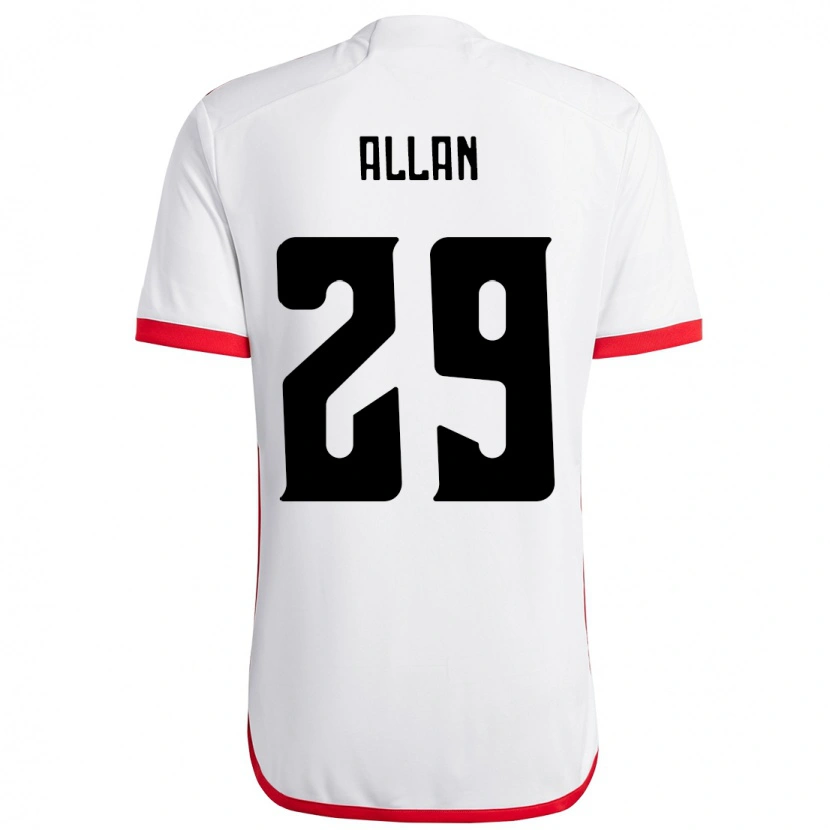 Danxen Women Allan #29 White Red Away Jersey 2025/26 T-Shirt