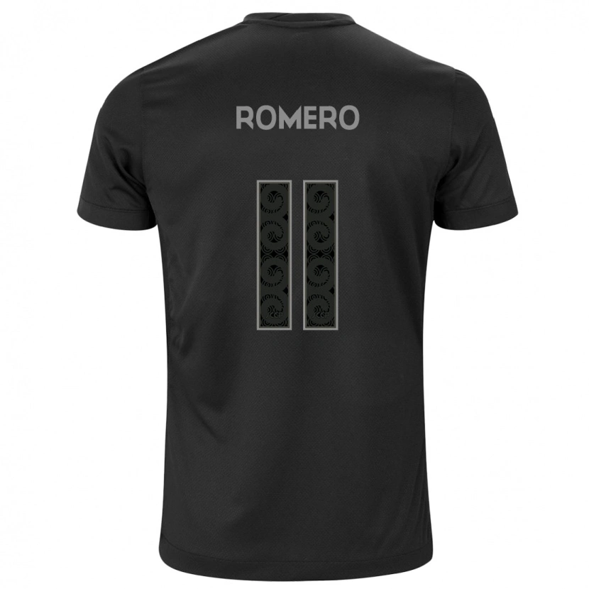 Danxen Women Ángel Romero #11 Black White Away Jersey 2025/26 T-Shirt