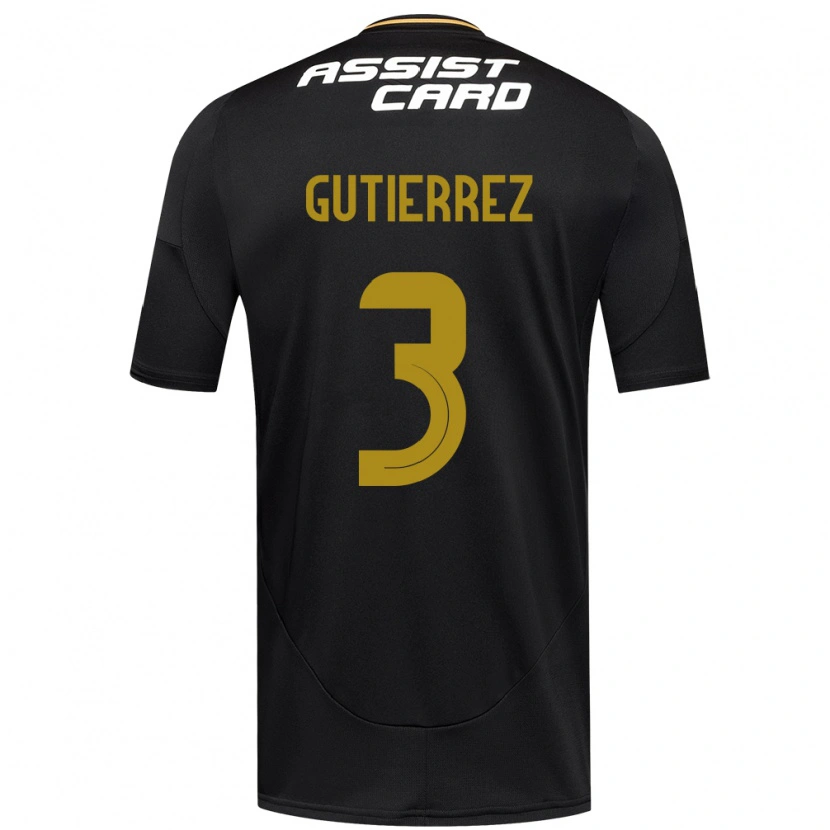 Danxen Women Daniel Gutiérrez #3 Black White Away Jersey 2025/26 T-Shirt