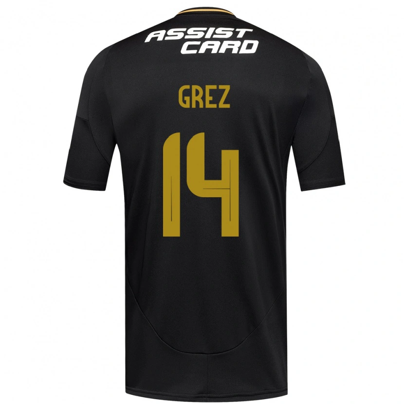 Danxen Women Javiera Grez #14 Black White Away Jersey 2025/26 T-Shirt
