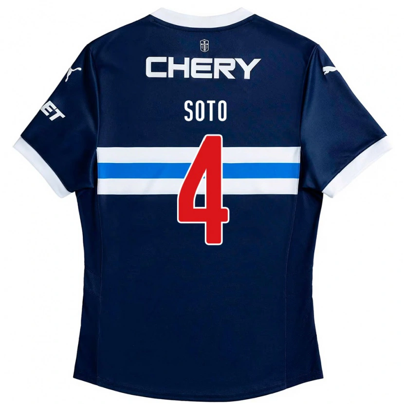 Danxen Women Guillermo Soto #4 Royal Blue White Away Jersey 2025/26 T-Shirt