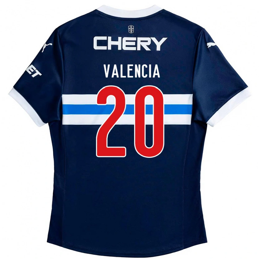 Danxen Women Jhojan Valencia #20 Royal Blue White Away Jersey 2025/26 T-Shirt