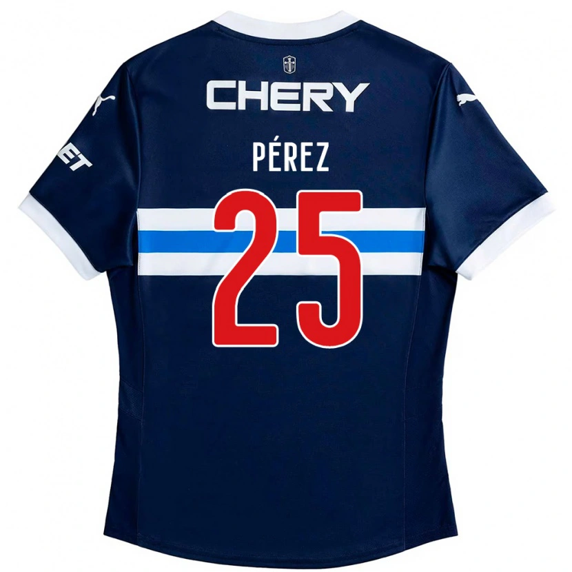 Danxen Women Sebastián Pérez #25 Royal Blue White Away Jersey 2025/26 T-Shirt
