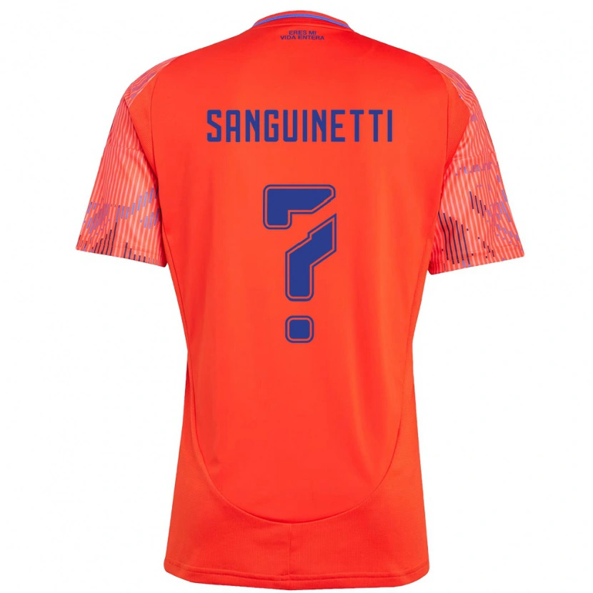 Danxen Women Fernando Sanguinetti #0 Orange Red Away Jersey 2025/26 T-Shirt