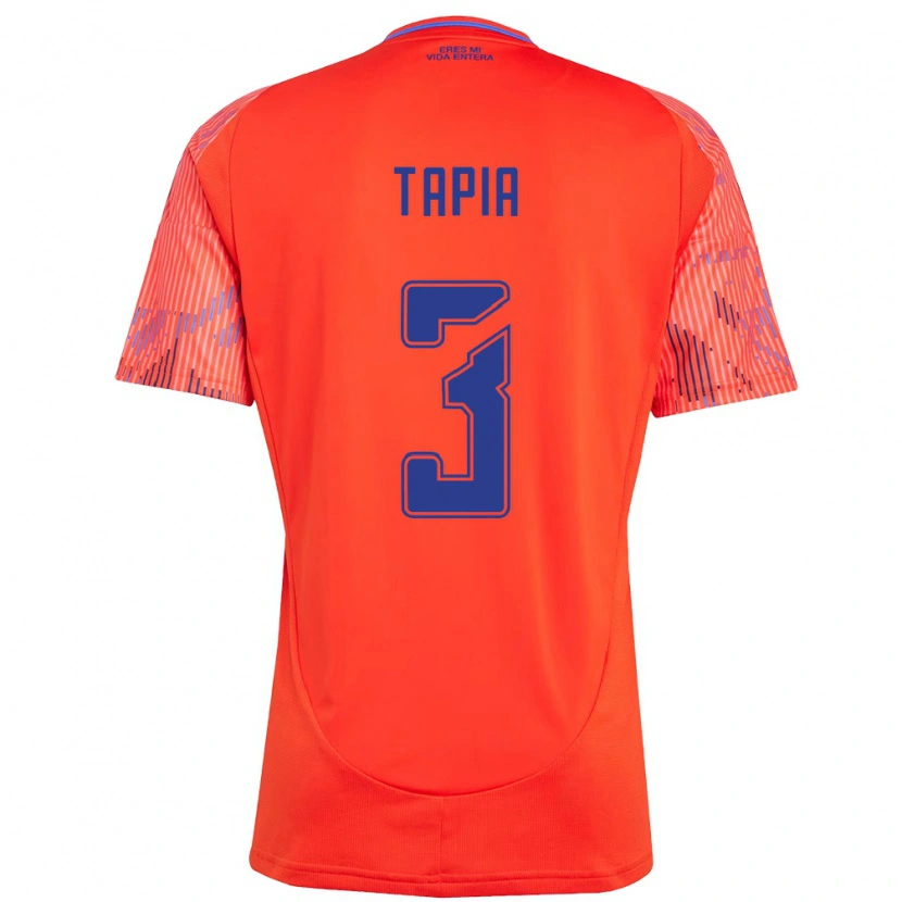 Danxen Women Ignacio Tapia #3 Orange Red Away Jersey 2025/26 T-Shirt