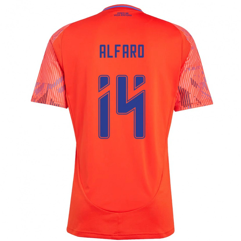Danxen Women Julián Alfaro #14 Orange Red Away Jersey 2025/26 T-Shirt