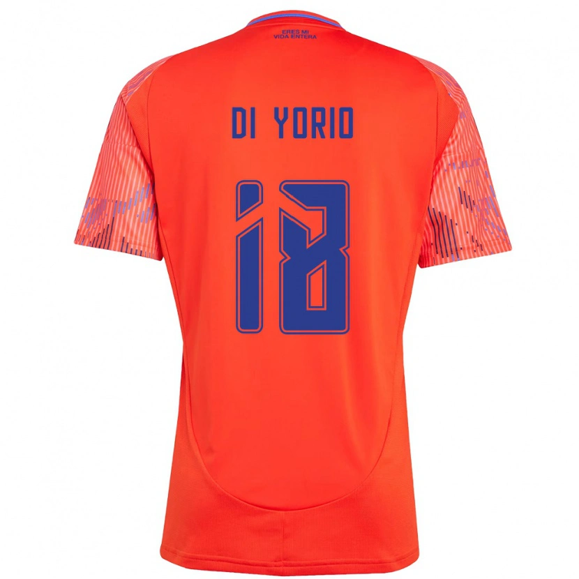 Danxen Women Lucas Di Yorio #18 Orange Red Away Jersey 2025/26 T-Shirt