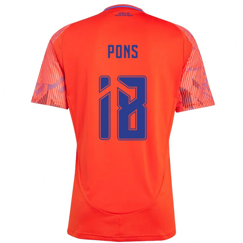 Danxen Women Luciano Pons #18 Orange Red Away Jersey 2025/26 T-Shirt