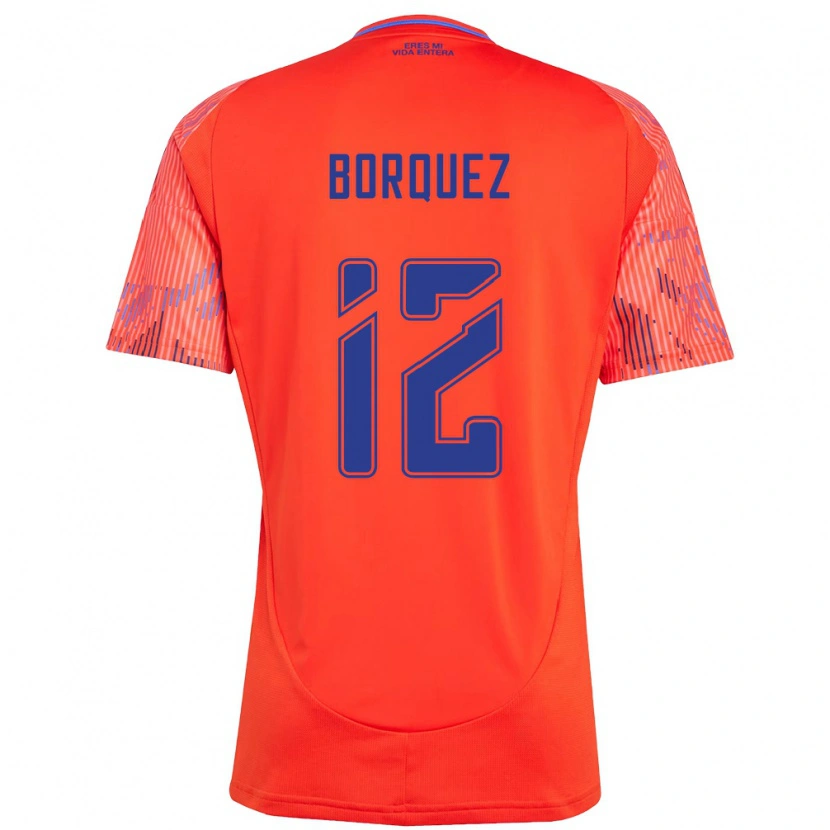 Danxen Women Gabriela Bórquez #12 Orange Red Away Jersey 2025/26 T-Shirt