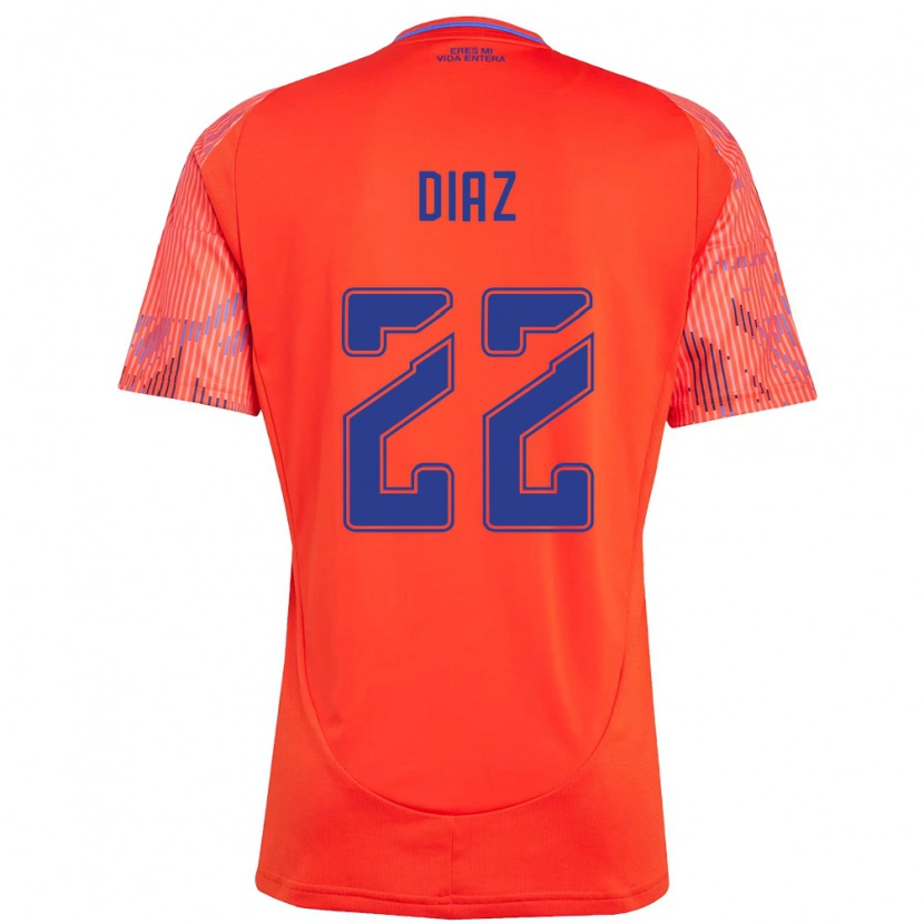 Danxen Women Valentina Díaz #22 Orange Red Away Jersey 2025/26 T-Shirt