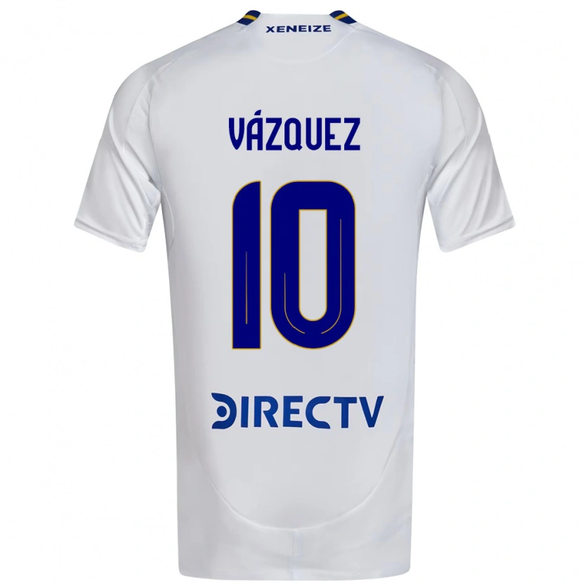 Danxen Women Lucas Vázquez #10 White Blue Away Jersey 2025/26 T-Shirt