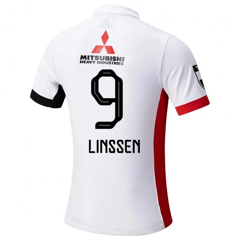 Danxen Women Bryan Linssen #9 White Black Away Jersey 2025/26 T-Shirt